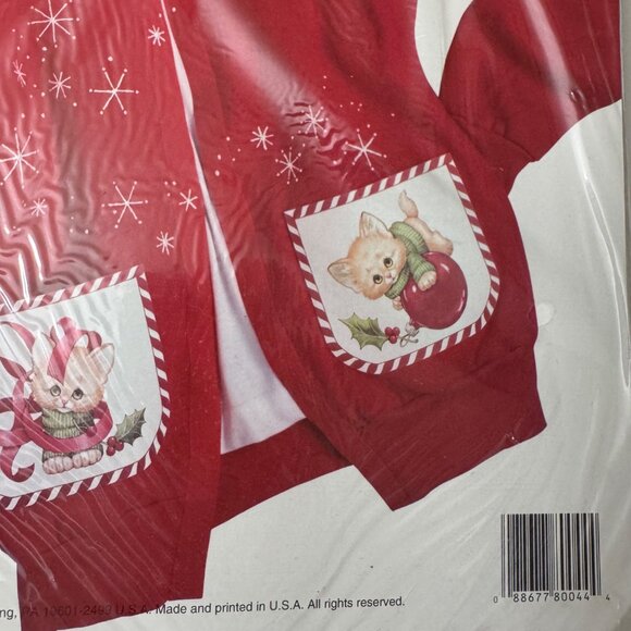 Dimensions Festive Felines Iron-On Transfer Kit Holiday Fashion 1992 Cats Kitten - Picture 7 of 8